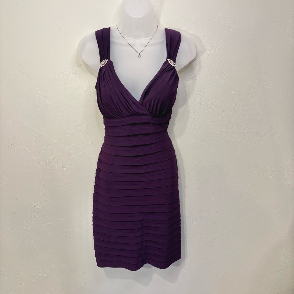 Scarlett Nite Deep Purple Bodycon Mini Homecoming Dress Size 10